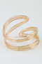Sculptural Multi Wire Open Cuff Bracelet