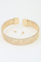 Classic Cubic Bar Chain Choker Necklace