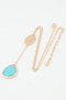 Double Pendant Drop Chain Necklace