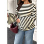 Plus Size Wide Long Sleeves Strip Fit Shirt 