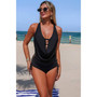 Two Piece Deep V Cowl Neck Cross Side Bikini 