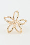 Polished Open Flower Band Ring