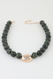 Polished Marble Beaded Pendant Necklace