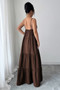 Sleeveless Elegant Suspender Aline Maxi Dress 