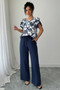 Two Pieces Floral Print Ruffle Hem Sleeve Sets 