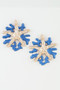Hammered Starfish Coral Earrings