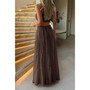Two Pieces Sleeveless Tank Top And Maxi Skirt Set 