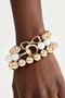 Multi Polished Toggle Beaded Bracelet