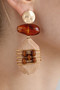 Abstract Historic Pillar Drop Earrings