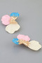 Multi Stone Scale Flower Earrings