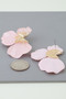 Multi Stone Scale Flower Earrings