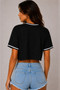 Micro Mesh Mexico Print Crop Top​