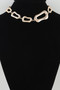 Polished Abstract Link Chain Choker Necklace