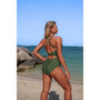 One Piece V Neck U Ring High Waisted Swimsuit 