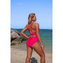 One Piece V Neck U Ring High Waisted Swimsuit 