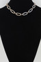 Hammered Two Toned Chain Necklace