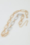 Hammered Two Toned Chain Necklace