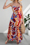 Sleeveless Front Knot Ruched Cut Out Long Dress 