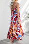 Sleeveless Front Knot Ruched Cut Out Long Dress 