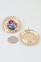 Hammered Marble Disc Earrings