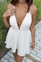 Deep V Neck Tie Back Floaty Mini Dress 