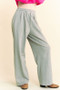 Davi & Dani Rhinestone Elastic Waist Wide Leg Pants