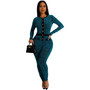 Women'S Sexy Long Sleeve Round Neck Jumpsuit