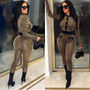 Women'S Sexy Long Sleeve Round Neck Jumpsuit