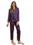 Homewear Suit Pajamas Women'S Satin Long Sleeve Shirt And Pants Two Piece Sleepwear Autumn