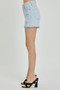 RISEN Full Size High Rise Distressed Detail Denim Shorts