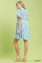 Umgee Mixed Floral Tiered Mini Dress with Flutter Sleeves