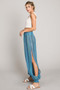 Cotton Bleu by Nu Label Striped Smocked Cover Up Pants
