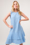 And The Why Washed Fringe Detail Tiered Dress