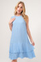 And The Why Washed Fringe Detail Tiered Dress