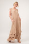 And The Why Washed Fringe Detail Tiered Dress