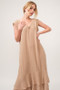 And The Why Washed Fringe Detail Tiered Dress