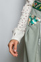 POL Ribbed Knit Floral Crew Neck Long Sleeve Top