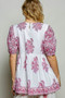 POL Vintage Hand Block Print Floral Woven Blouse
