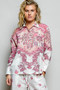 POL Printed Floral Button Down Shirt
