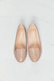 Forever Link Rhinestone Round Toe Flats in Rose Gold