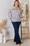 Hailey & Co Full Size Lace Detail Printed Blouse