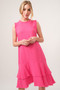 And The Why Washed Fringe Detail Tiered Dress