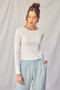 Idem Ditto Twisted Backless Long Sleeve Knit Top