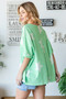 HOPELY Star Pattern Oversized Waffle T-Shirt