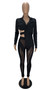 Women's Fashion Solid Suit Mesh Patchwork Lace-Up Two Piece