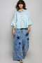 POL Tonal Dot Weave Textured Button Front Shirt