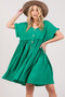 SAGE + FIG Full Size Button Up Short Sleeve Dress