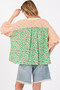 SAGE + FIG Full Size Color Block Bubble Sleeve Top Plus Size