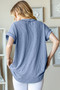 Heimish Full Size Front Pocket Short Sleeve Ribbed Top