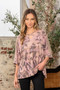Sew In Love Full Size Aztec Distress Print Half Sleeve Crisscross Top